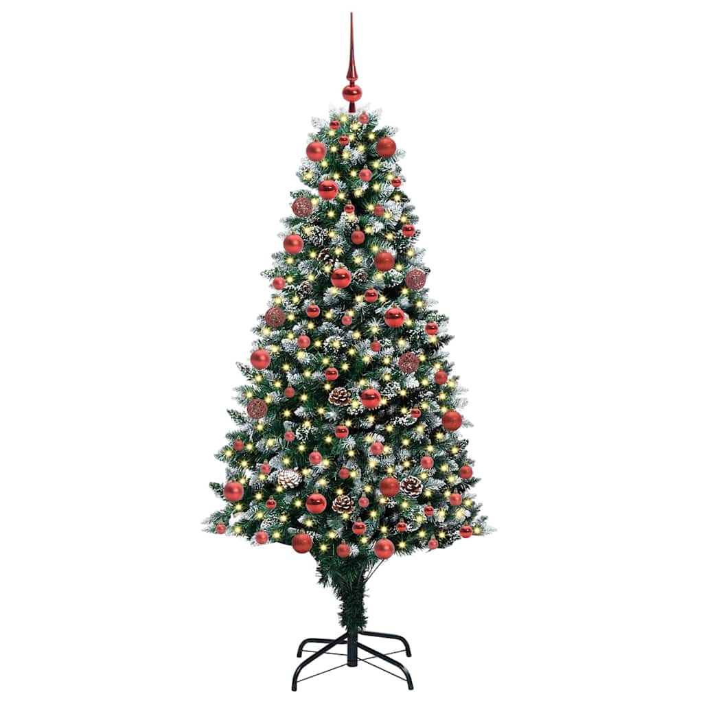 Vidaxl kunstkerstboom groen 180 cm pvc en staal en kunststof