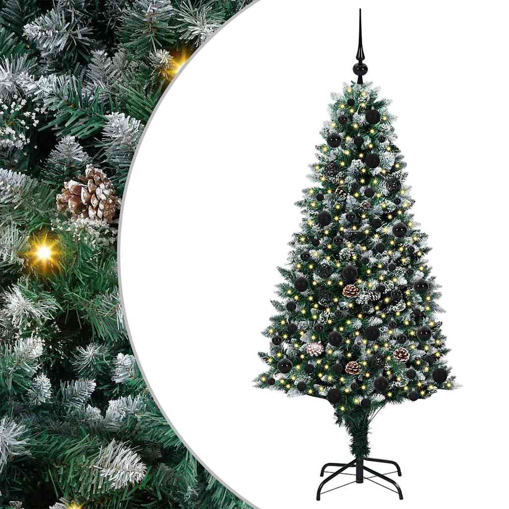 Vidaxl kunstkerstboom groen 180 cm pvc en staal en kunststof