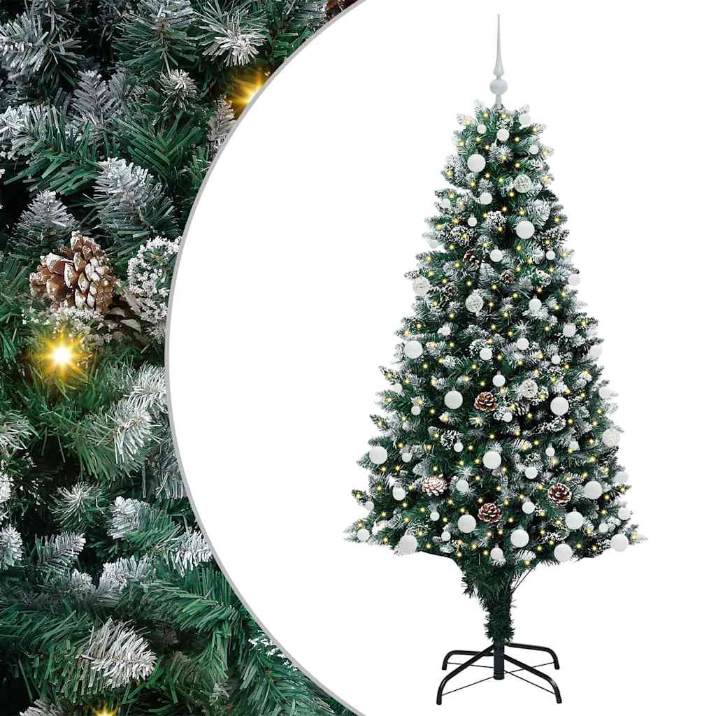 Vidaxl kunstkerstboom groen 180 cm pvc en staal en kunststof