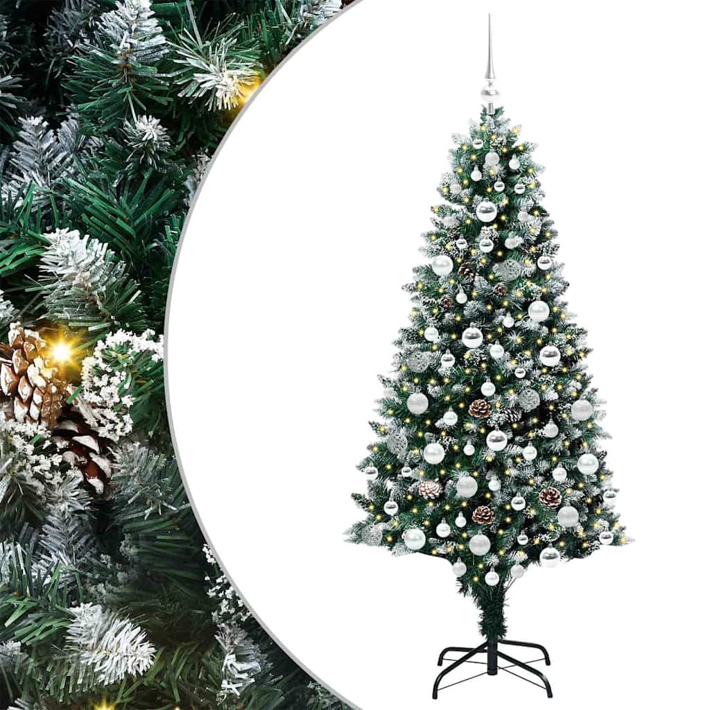 Vidaxl kunstkerstboom groen 180 cm pvc en staal en kunststof