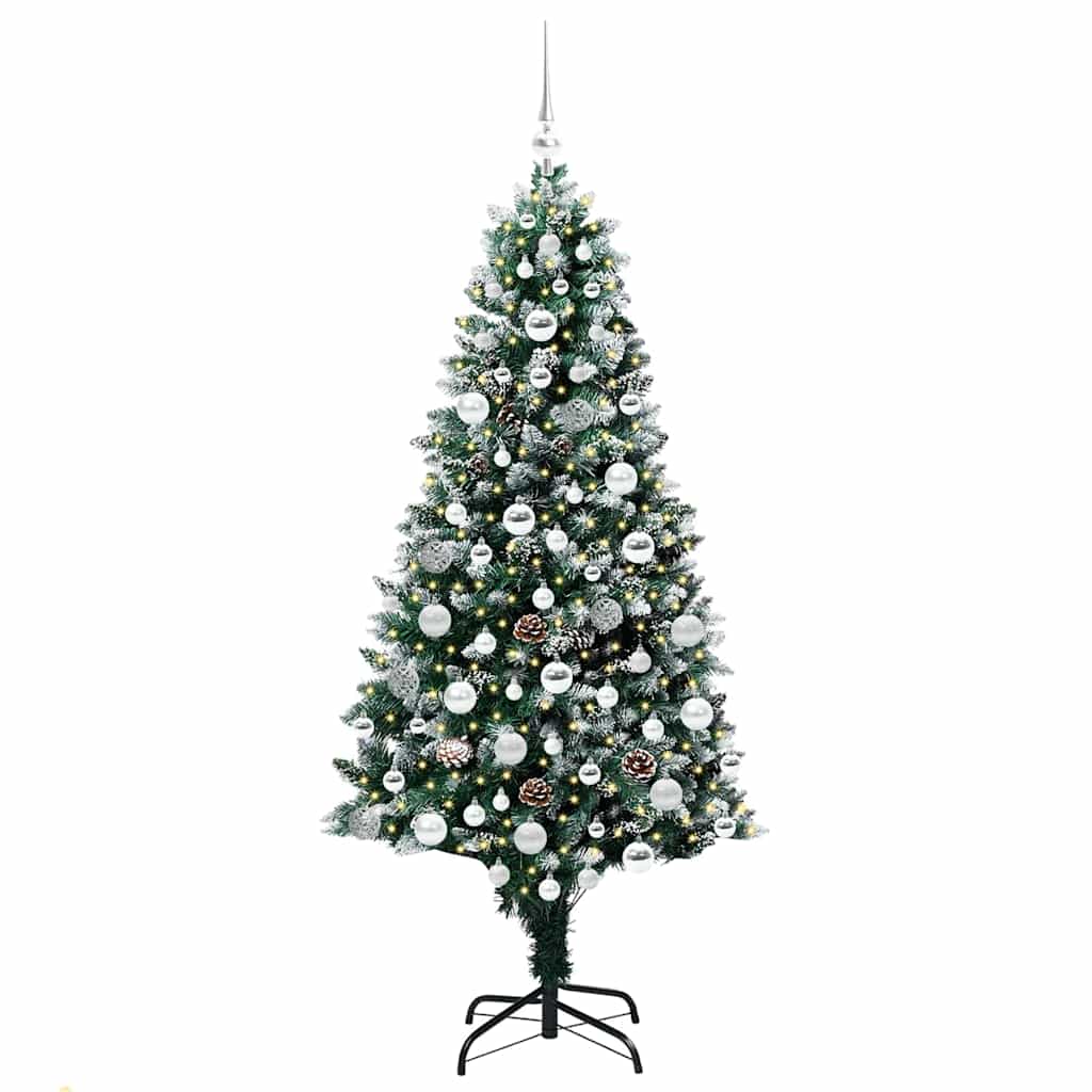 Vidaxl kunstkerstboom groen 180 cm pvc en staal en kunststof