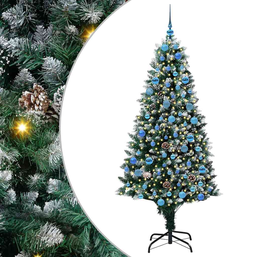 Vidaxl kunstkerstboom groen 180 cm pvc en staal en kunststof