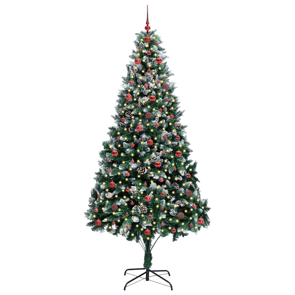 Vidaxl kunstkerstboom groen 240 cm pvc en staal en kunststof