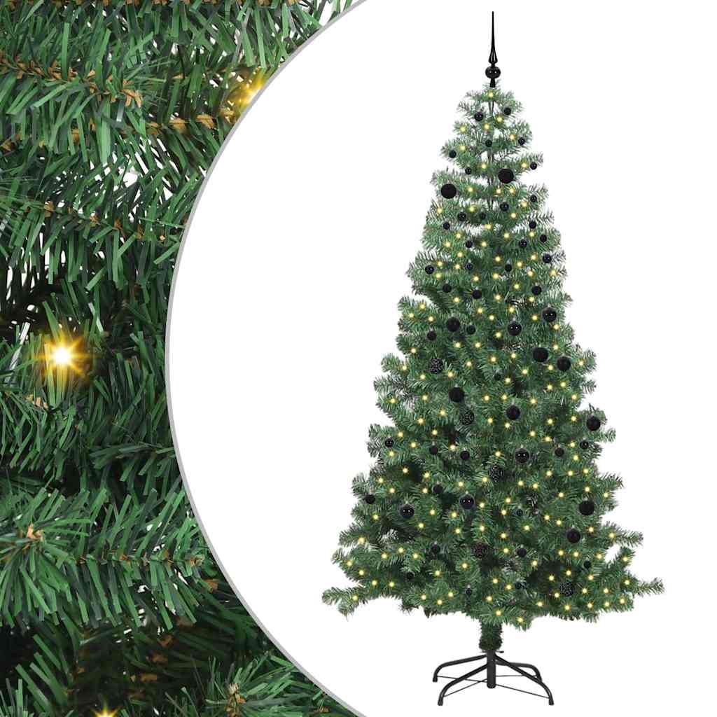 Vidaxl kerstboom met 300 led met standaard groen 240 cm pvc
