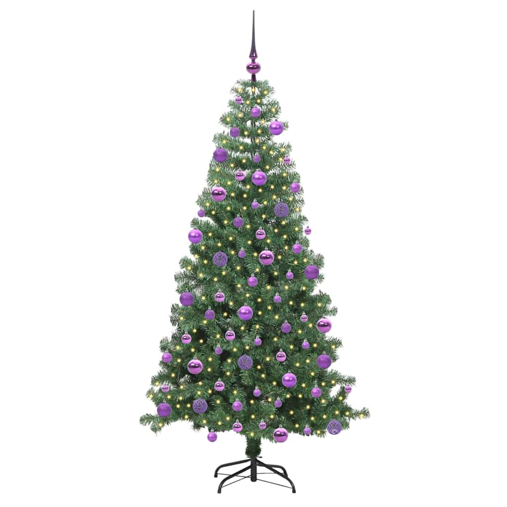 Vidaxl kerstboom met 300 led met standaard groen 240 cm pvc