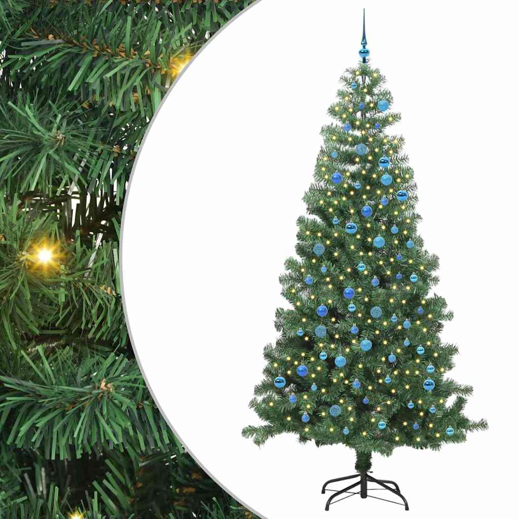 Vidaxl kerstboom met 300 led met standaard groen 240 cm pvc