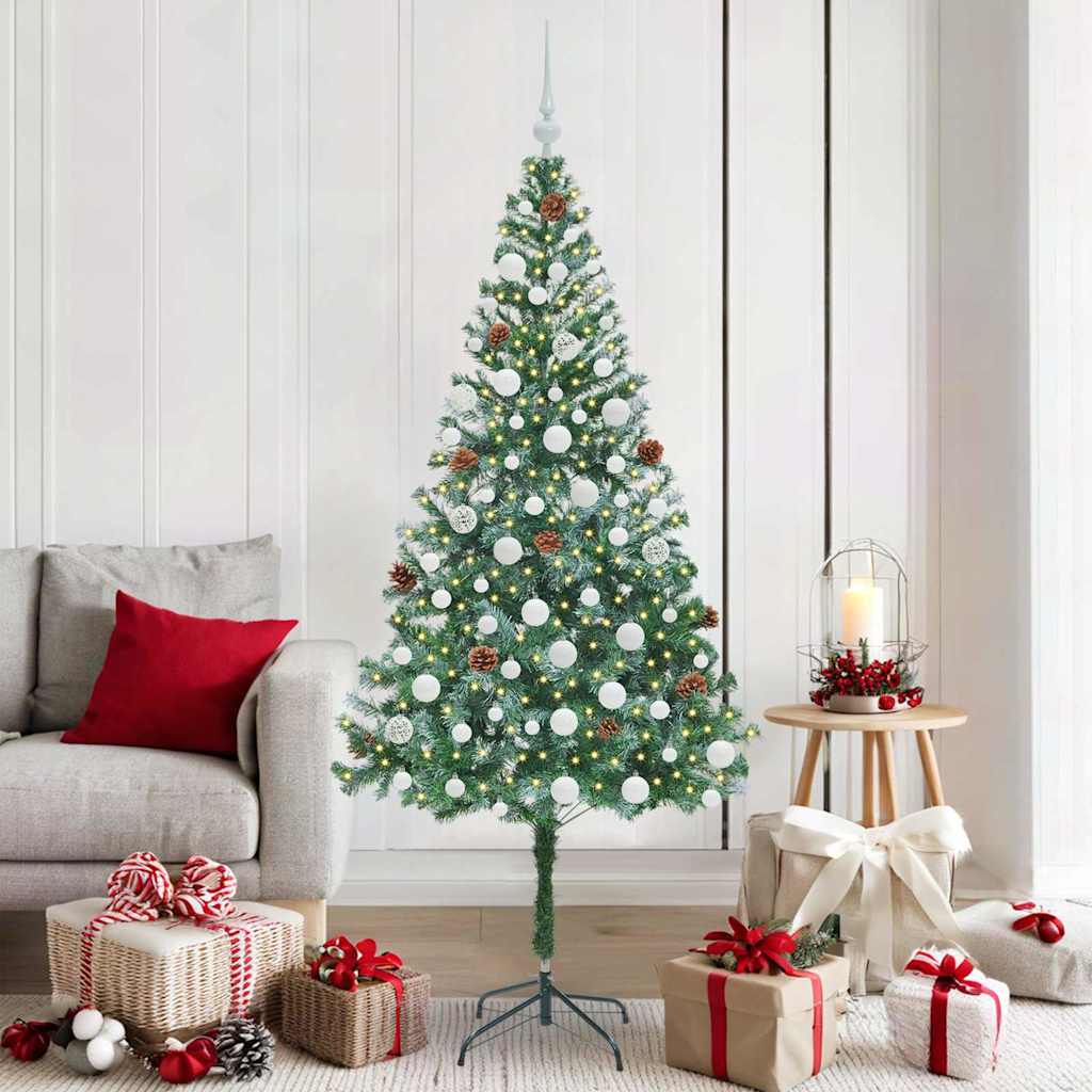 Vidaxl kunstkerstboom met 300 led groen 180 cm pvc en staal