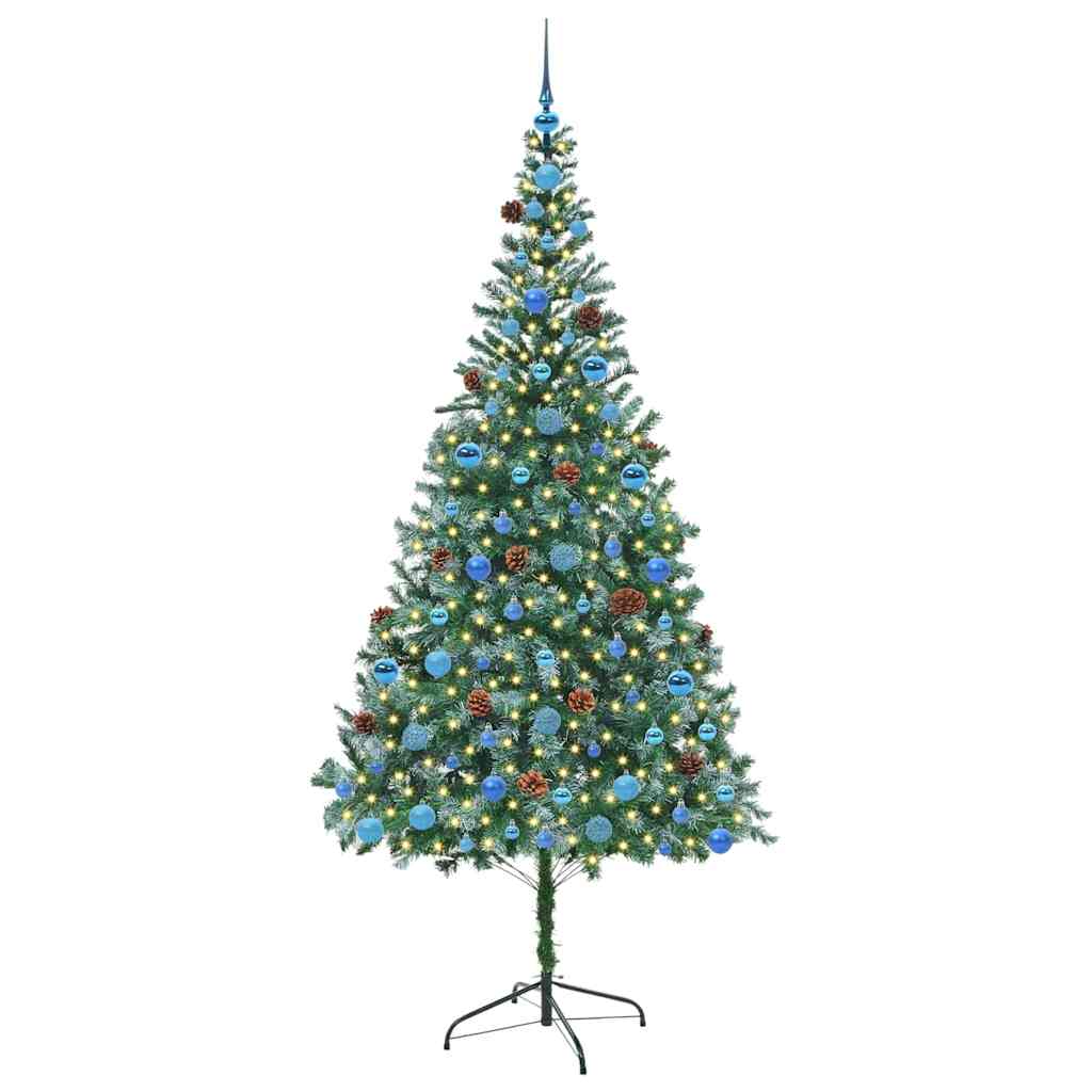 Vidaxl kunstkerstboom met 300 led groen 210 cm pvc en staal