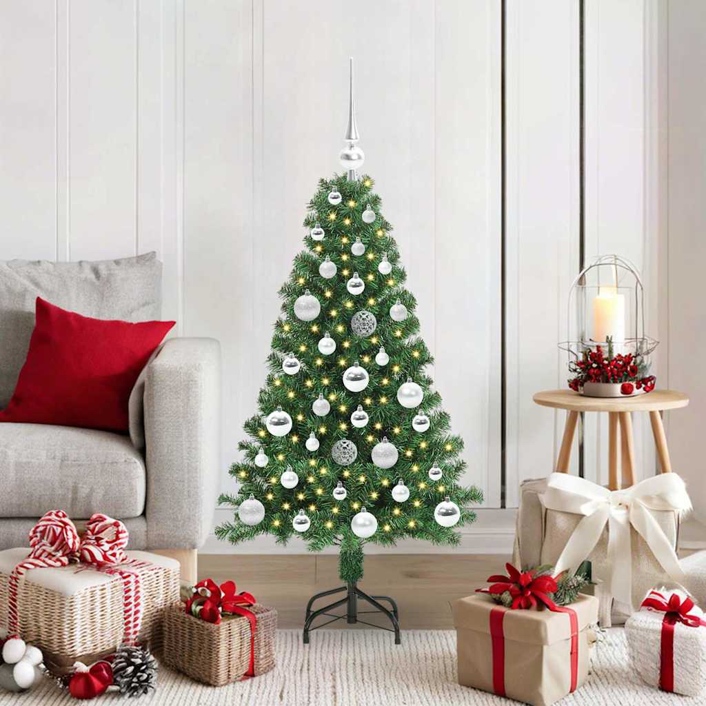 Vidaxl kunstkerstboom groen 120 cm pvc en staal en kunststof