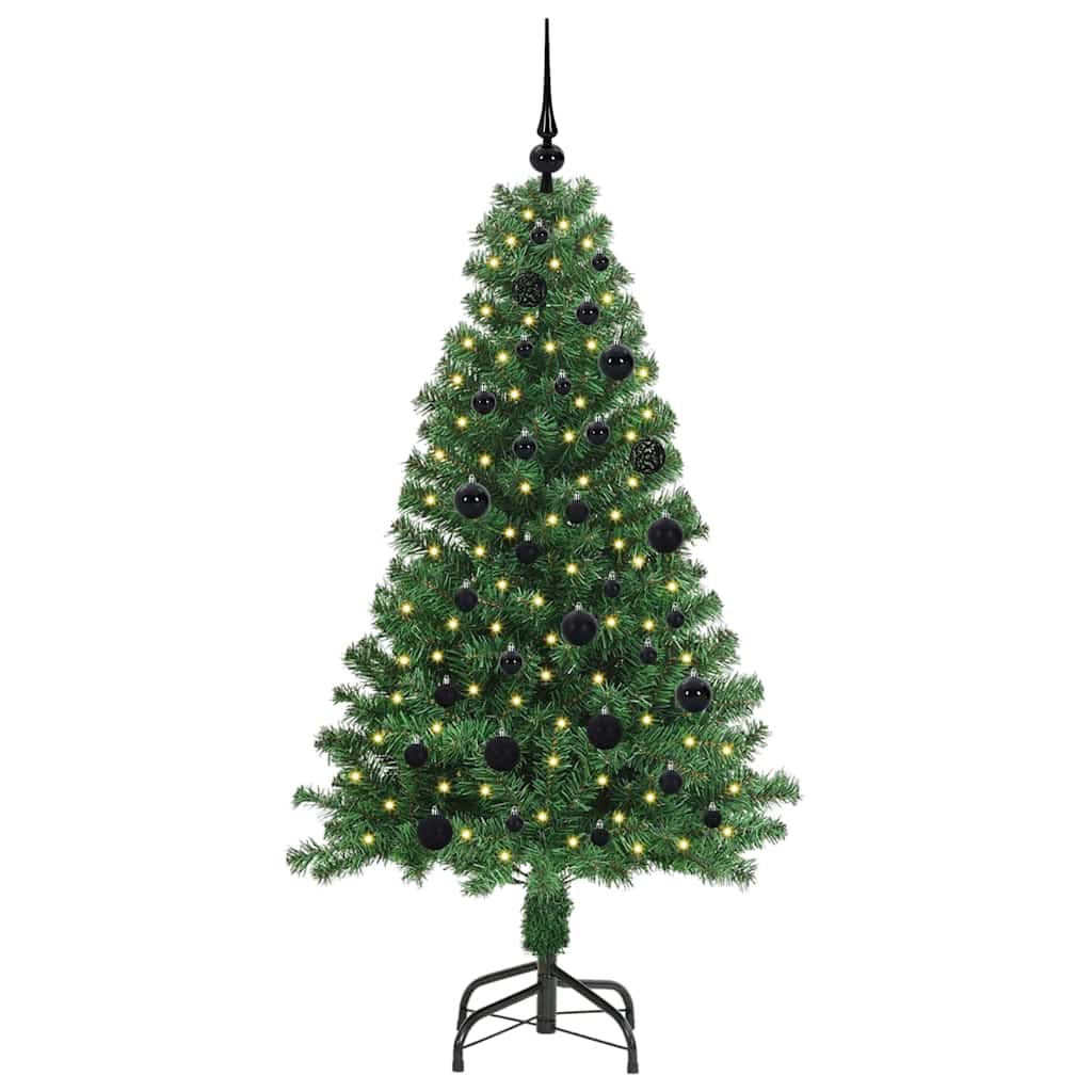 Vidaxl kunstkerstboom groen 150 cm pvc en staal en kunststof