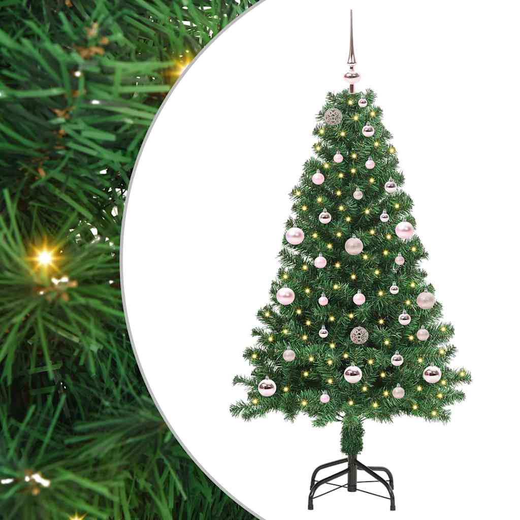 Vidaxl kunstkerstboom groen 150 cm pvc en staal en kunststof