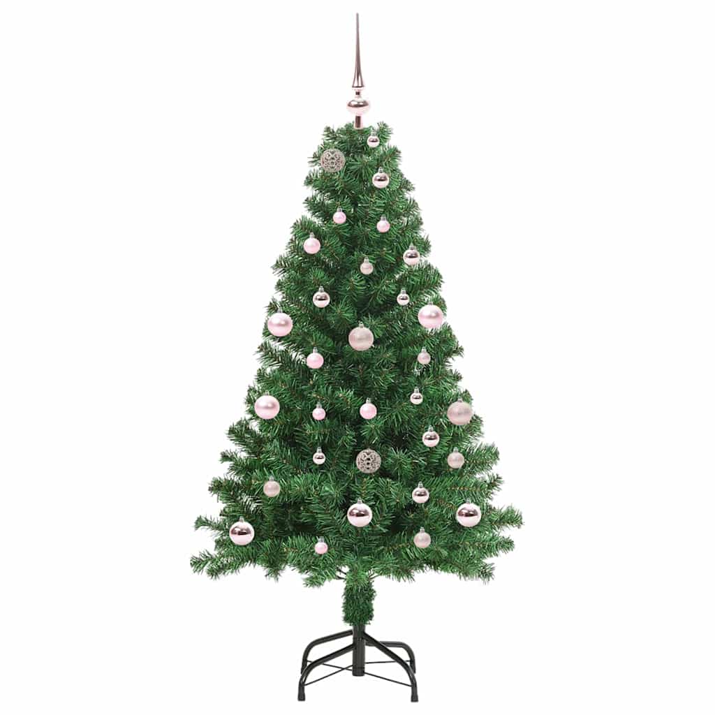 Vidaxl kunstkerstboom groen 150 cm pvc en staal en kunststof