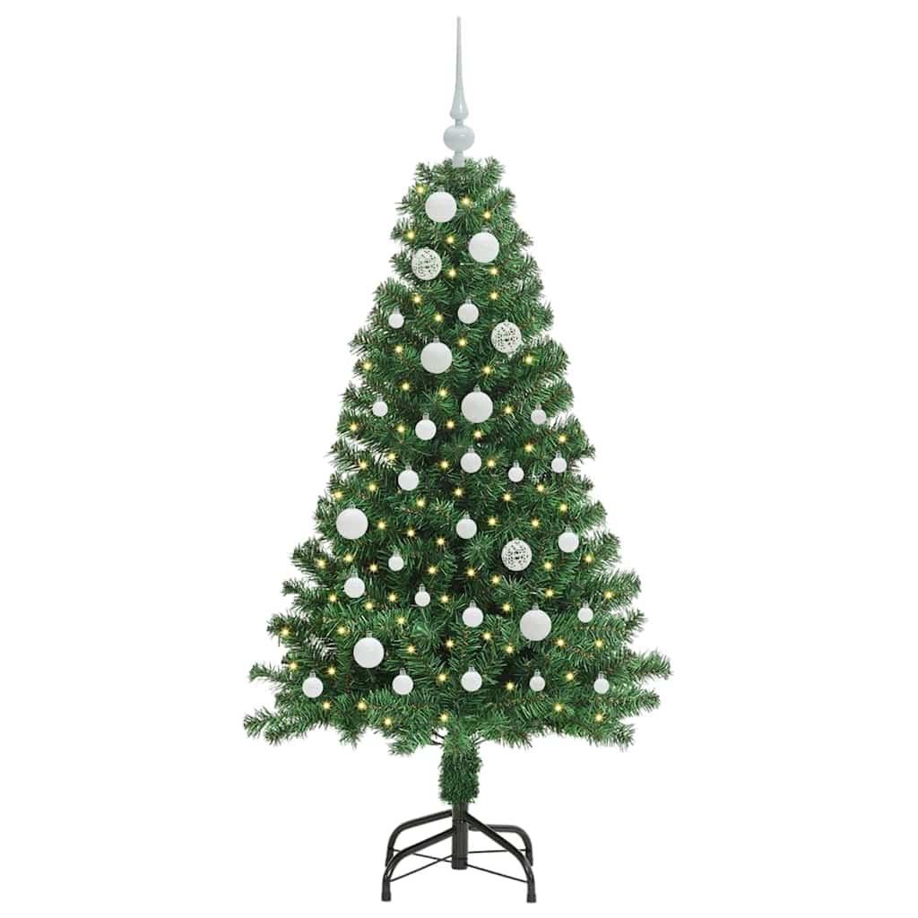 Vidaxl kunstkerstboom groen 150 cm pvc en staal en kunststof
