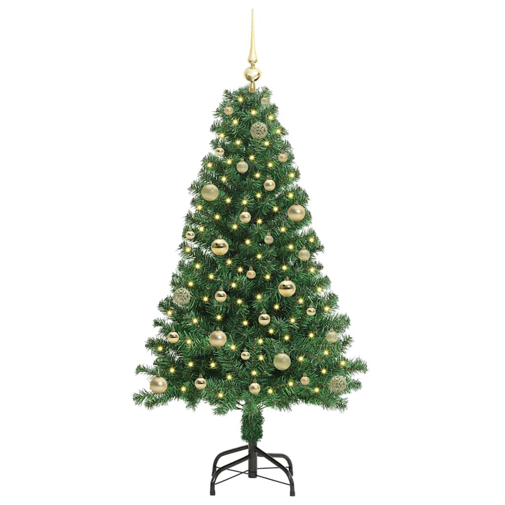 Vidaxl kunstkerstboom groen 150 cm pvc en staal en kunststof