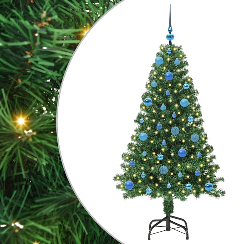 Vidaxl kunstkerstboom groen 150 cm pvc en staal en kunststof