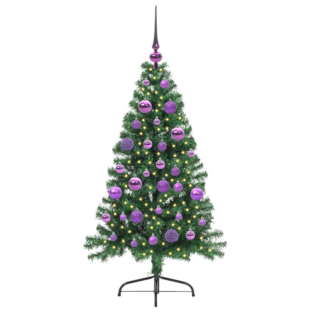 Vidaxl kunstmatig voorverlicht kerstboom met 150 led groen 120 cm pvc