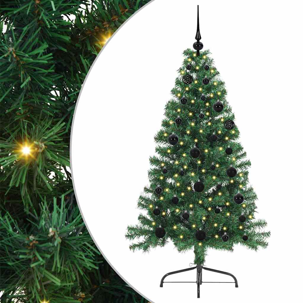 Vidaxl kunstmatig voorverlicht kerstboom met 150 led groen 150 cm pvc