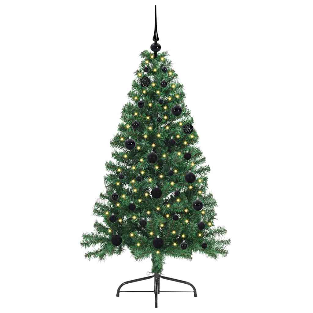 Vidaxl kunstmatig voorverlicht kerstboom met 150 led groen 150 cm pvc