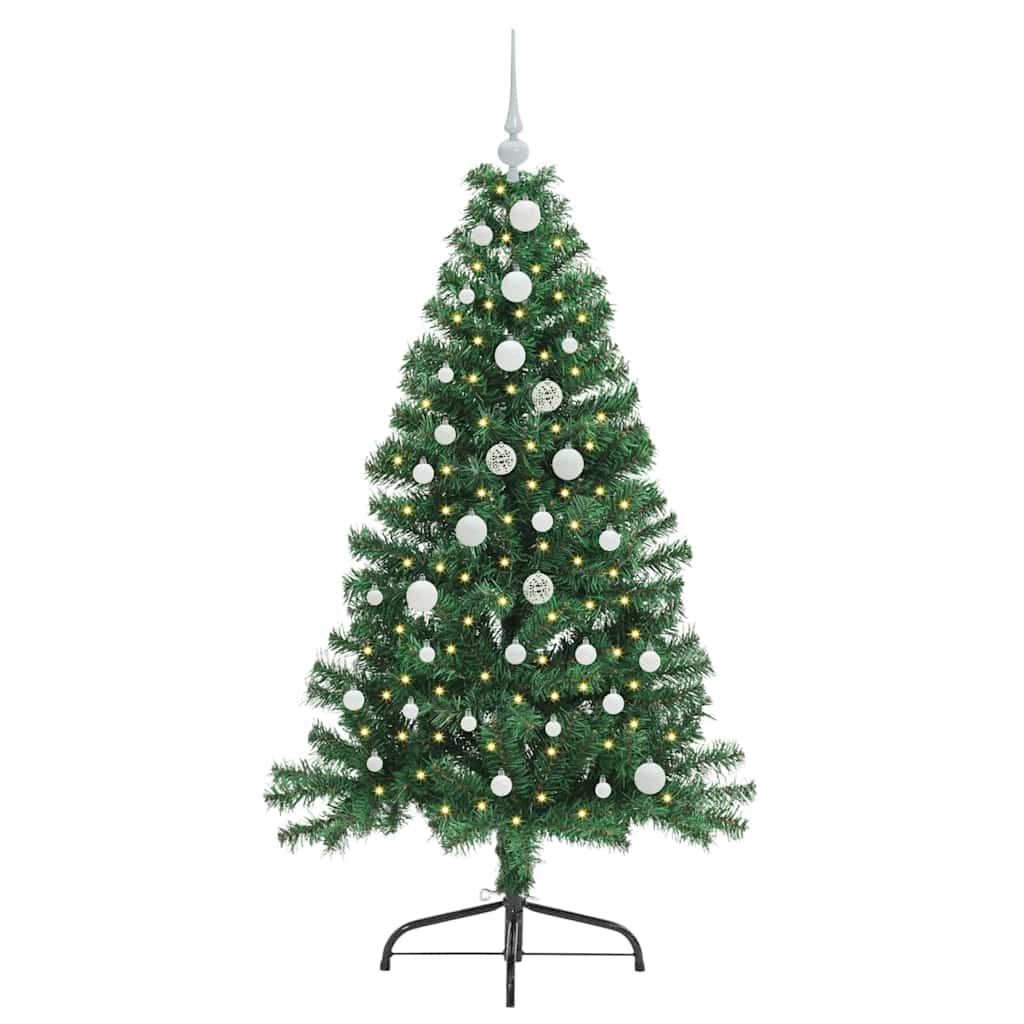 Vidaxl kunstmatig voorverlicht kerstboom met 150 led groen 150 cm pvc