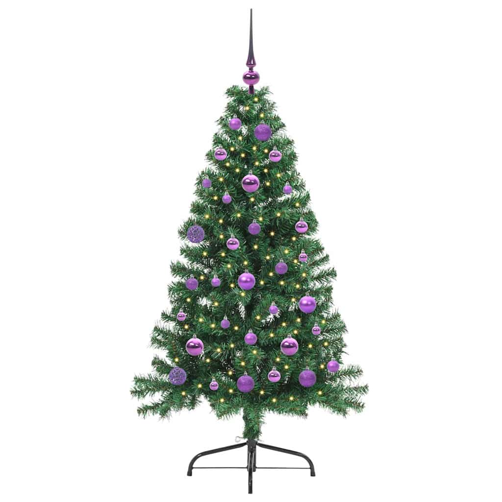 Vidaxl kunstmatig voorverlicht kerstboom met 150 led groen 150 cm pvc