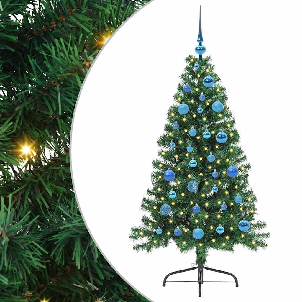 Vidaxl kunstmatig voorverlicht kerstboom met 150 led groen 150 cm pvc