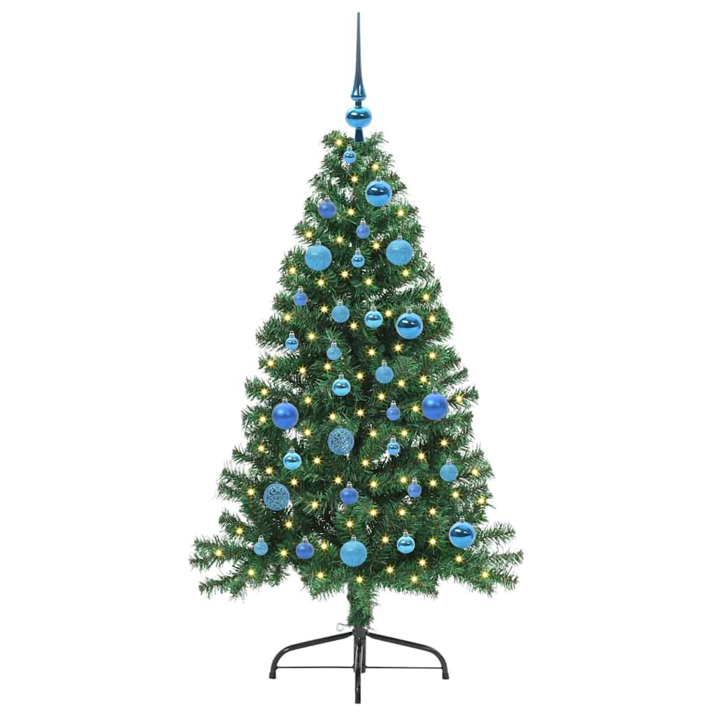 Vidaxl kunstmatig voorverlicht kerstboom met 150 led groen 150 cm pvc