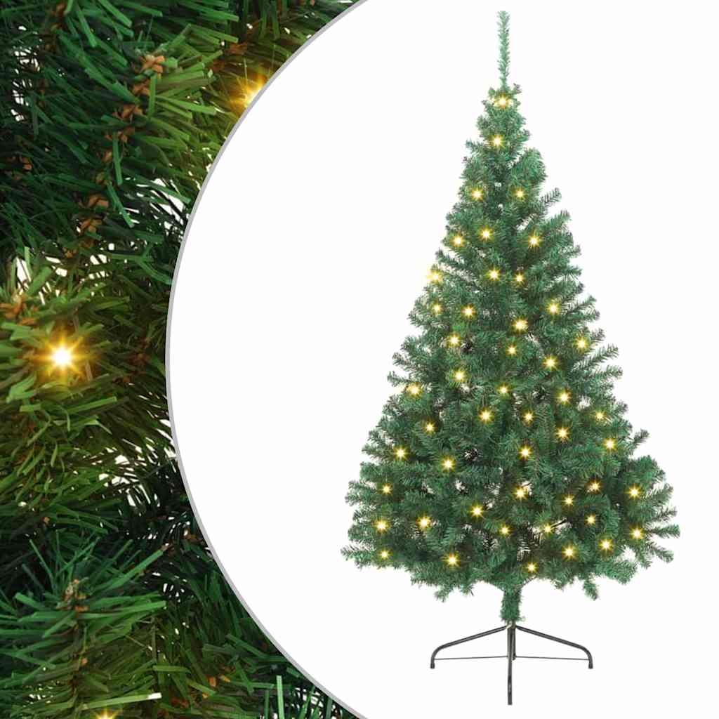 Vidaxl kunstmatig voorverlicht kerstboom met 300 led groen 240 cm pvc