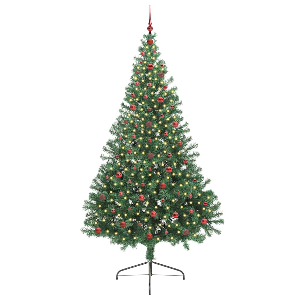 Vidaxl kunstmatig voorverlicht kerstboom met 300 led groen 240 cm pvc