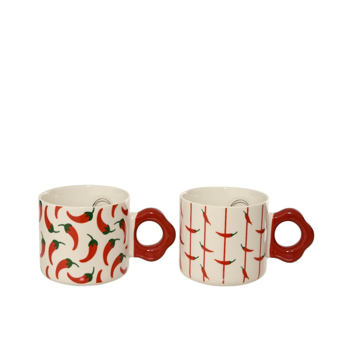 Decoris krus peber porcelæn 2 assorteret 13x8,6x8cm 300ml
