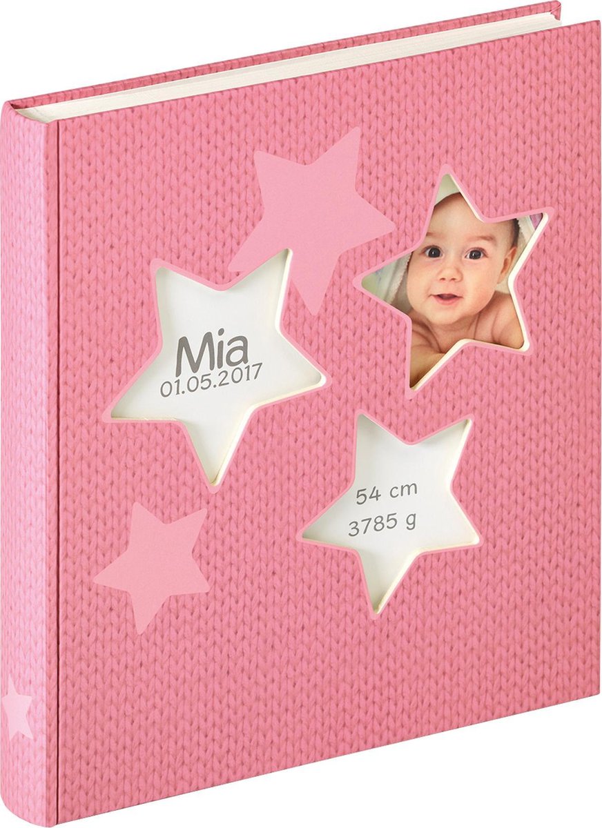 Walther uk-133-r estrella - babyalbum - størrelse 28x30,5 cm - pink