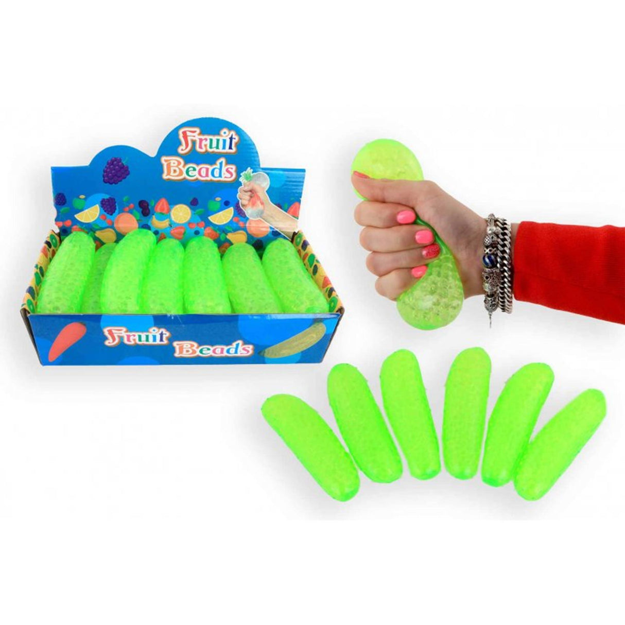 Fruit beads stressbal komkommer 14cm