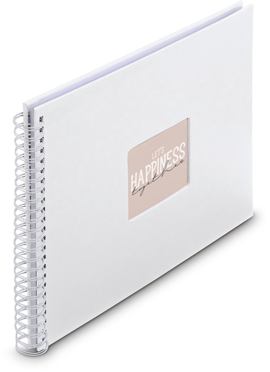 Hama spiral fotoalbum - kunst - 36x32 - 50 sider - hvid