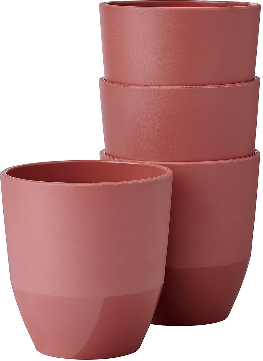 Mepal beker silueta - 4x 200 ml - koffiebeker - vivid mauve