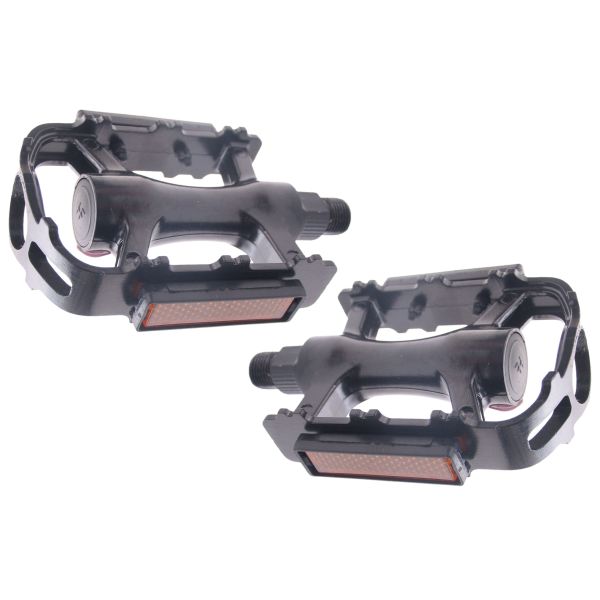 Kantpedalsæt MTB trekking luksus aluminium - sort