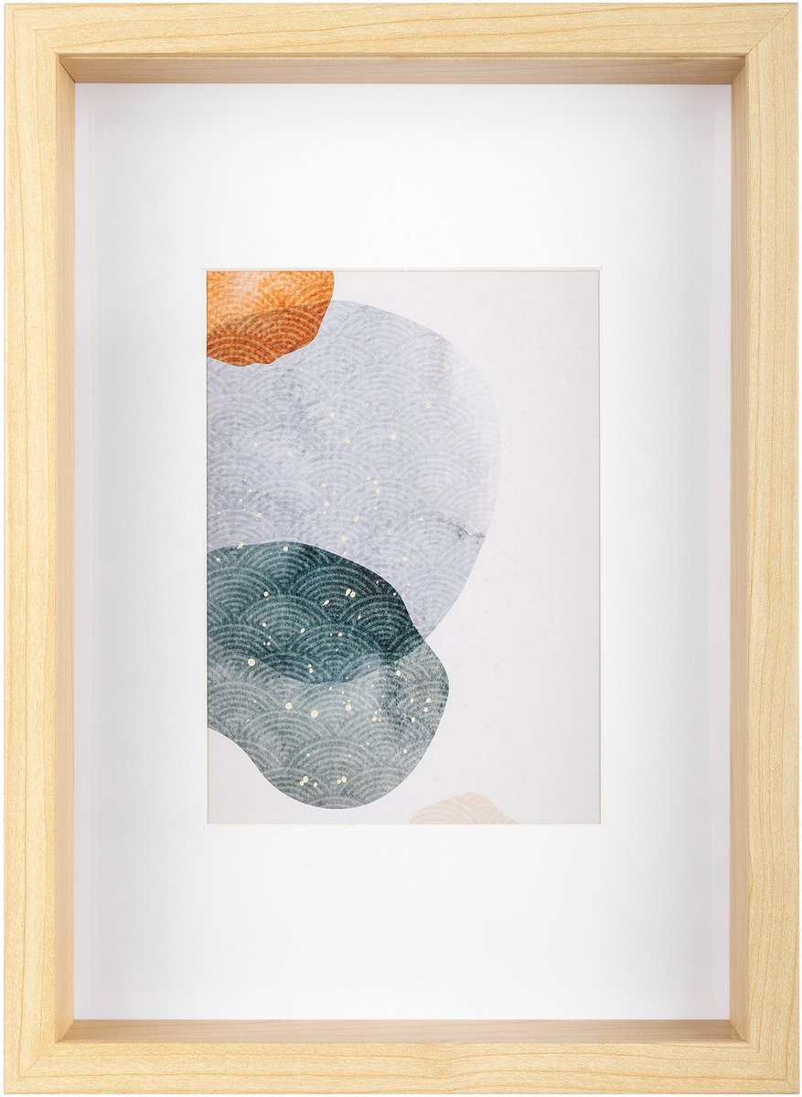 Walther-form - 3D FSC træramme - fotostørrelse 21x29,7 cm - kunstglas - birk