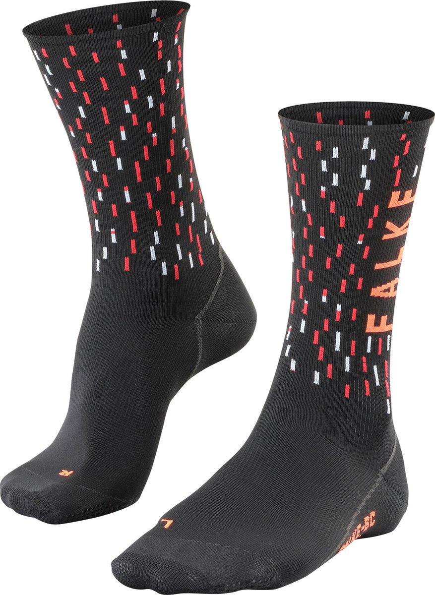 Falke bc anti-blister funktionelt materiale cykelstrømper unisex sorte - størrelse 37-38