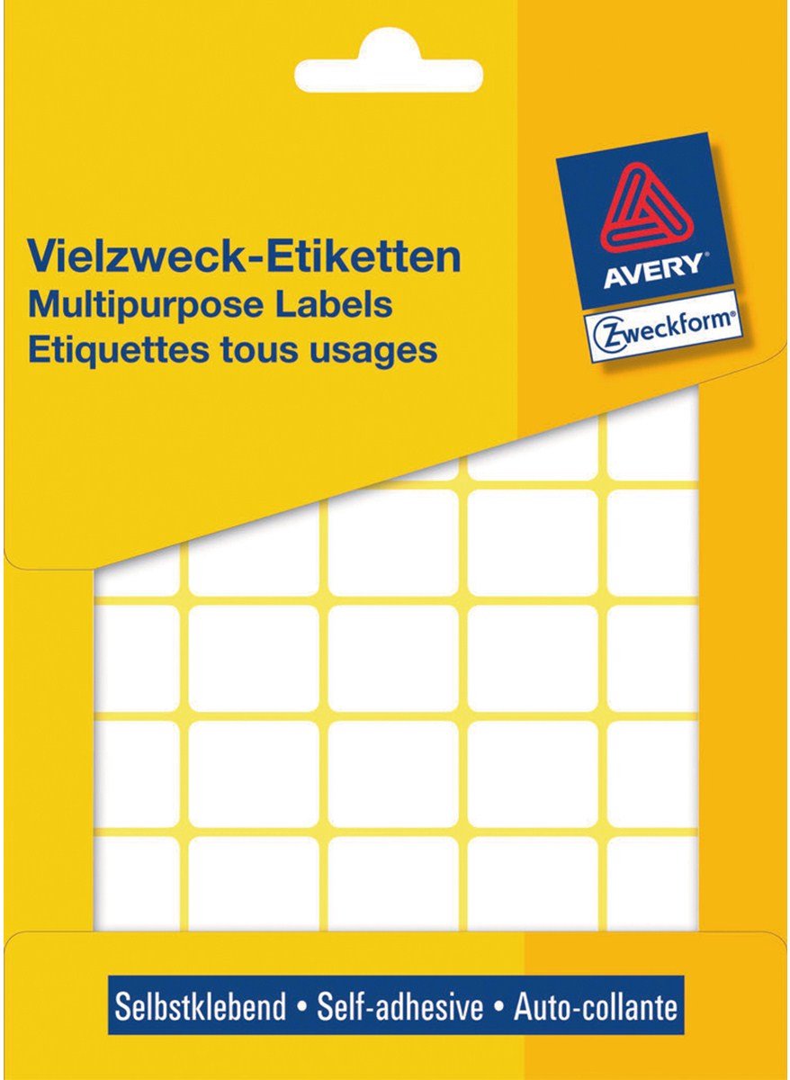 Avery husmærke 3318 manuel etiket 22x18mm hvid