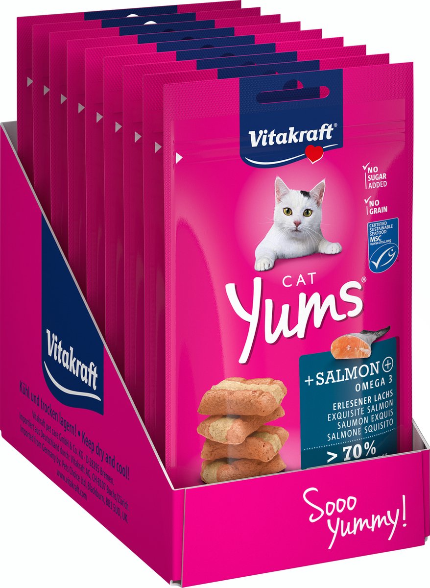 Vitakraft kat yums laks - 9x40 gram