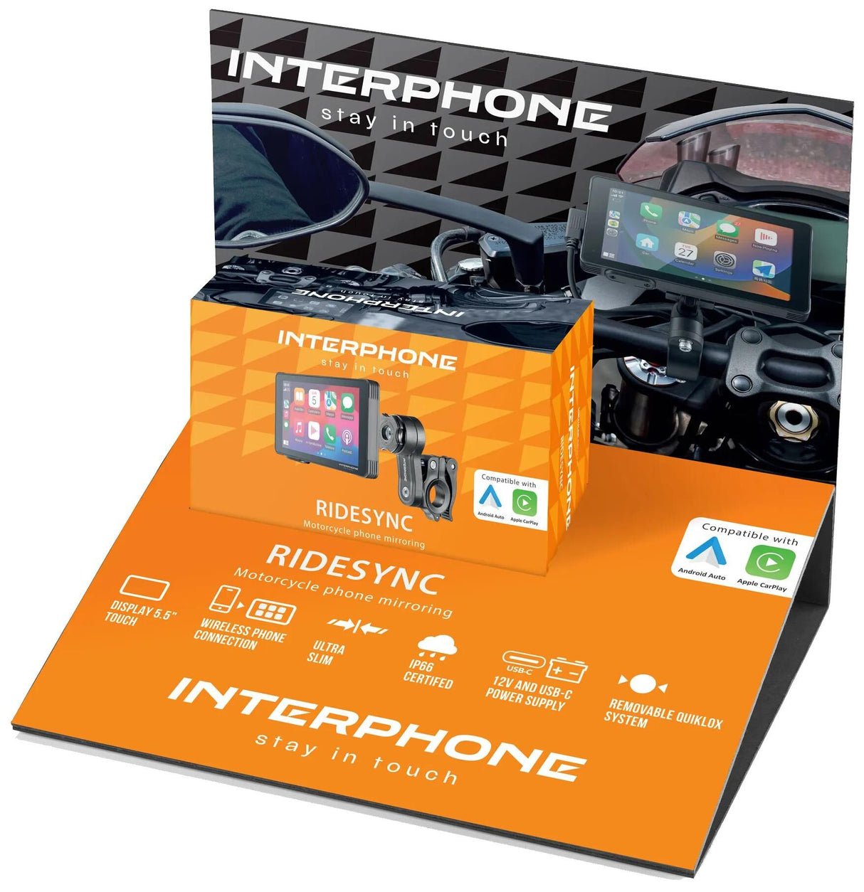 Interphone salgsdisplay display tæller display ridesync