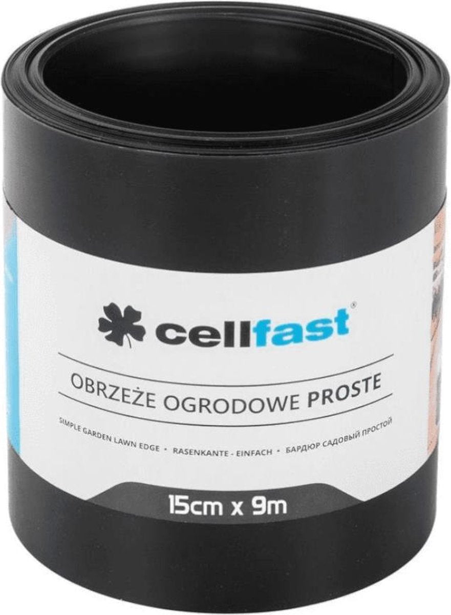 Cellfast - lige havekant 15cm x 9m - sort