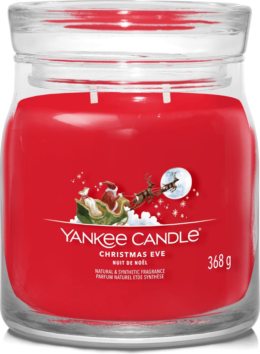 Yankee lys - juleaften medium duftlys - 50 brændetimer - 2 væge
