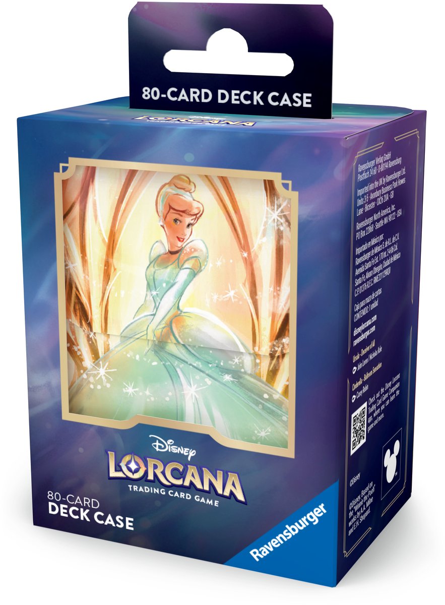 Disney lorcana ravensburger - : deck box askepot - kort opbevaringsboks