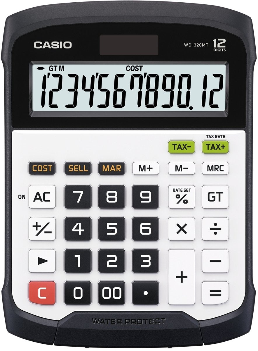 Casio vandtæt desktop regnemaskine WD-320MT