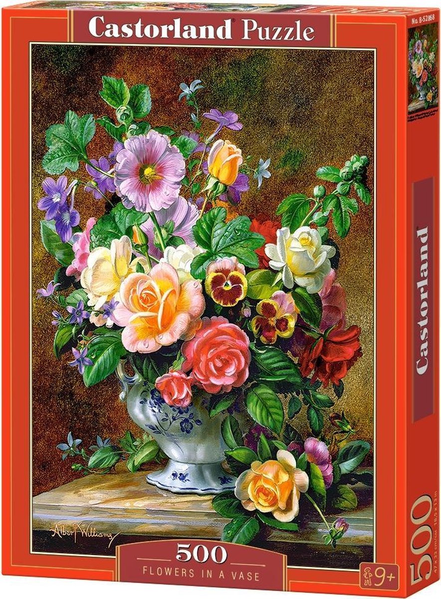 Castorland puslespil blomster i vase, 500 stk.