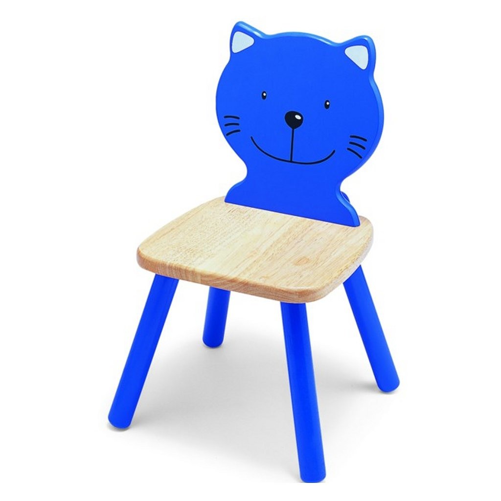 Pintoy pintoy p99231 træstol blå kat