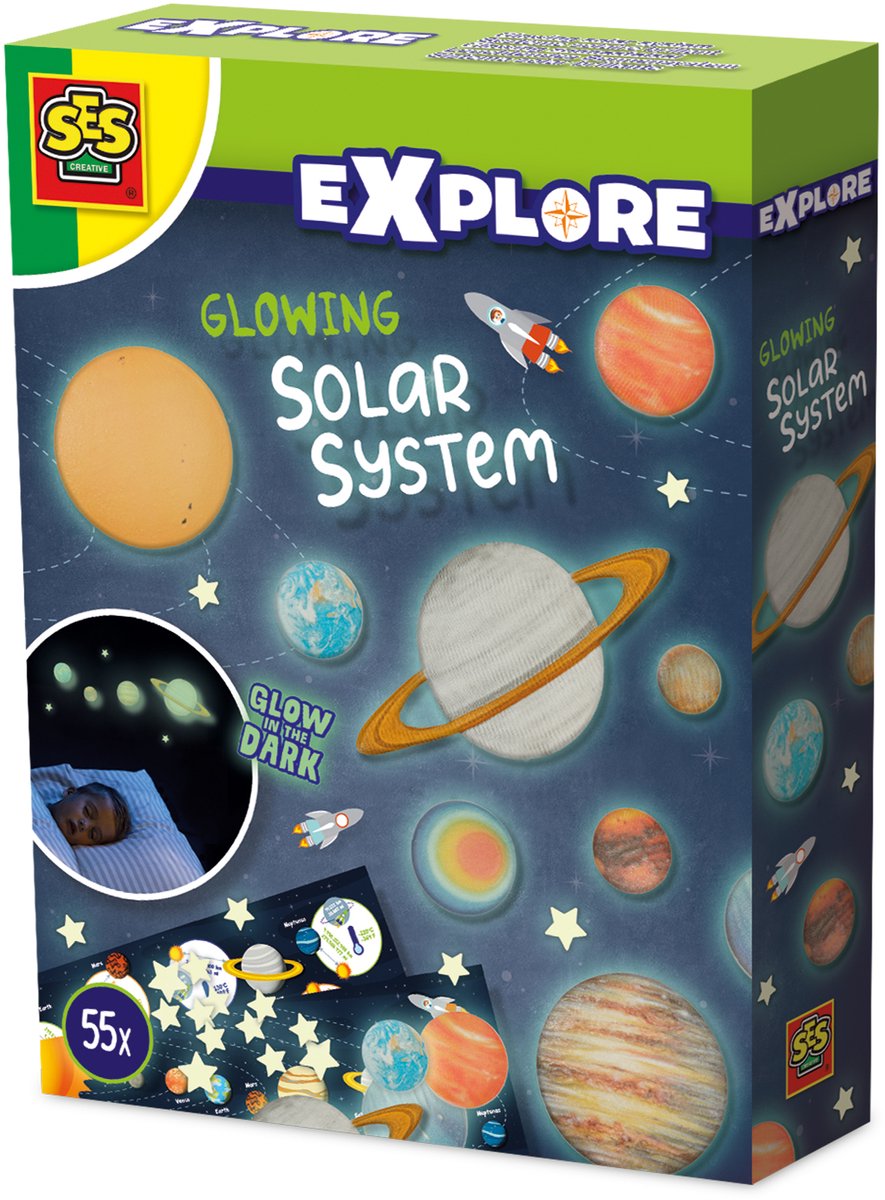 Ses kreative ses explore - glødende solsystem