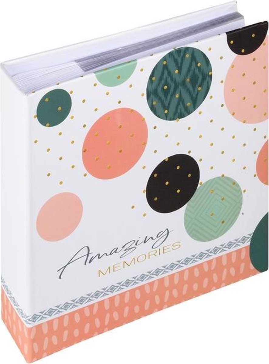 Walther me-486-r fantastiske minder - memo lageralbum - størrelse 22,5 x 22,5 cm - 200 billeder 10 x 15 cm - laks