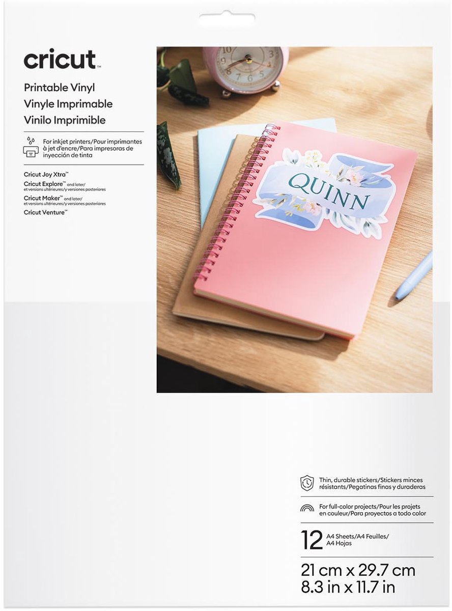 Cricut ™ afdrukbaar vinyl - a4 (12 stuks)