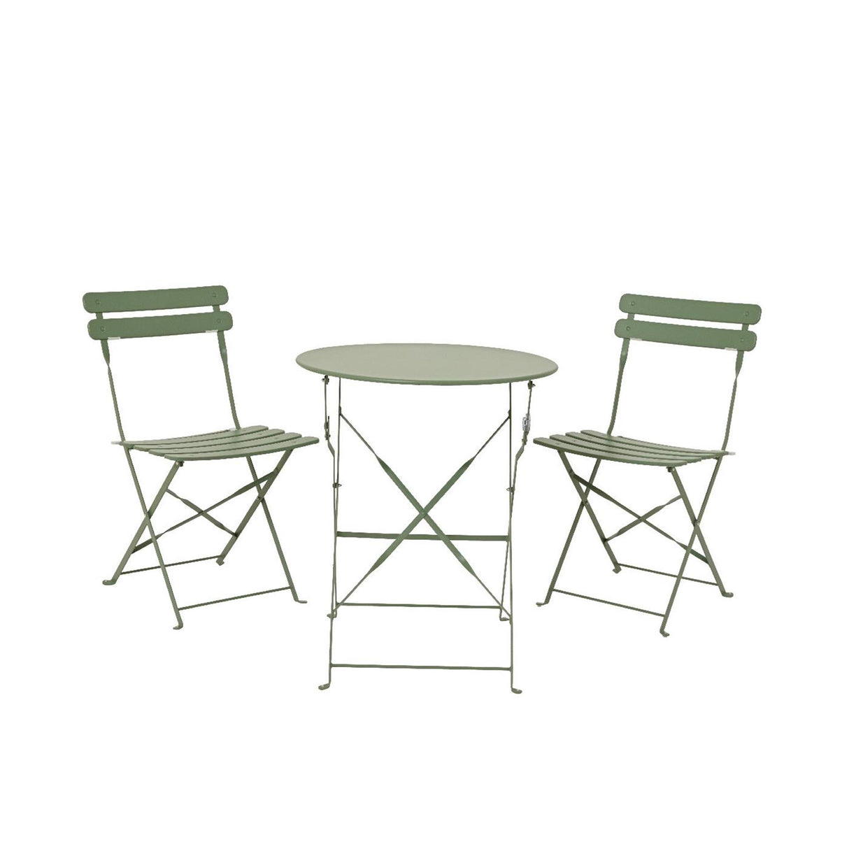 Decoris bistrosæt helsingborg stål udendørs grøn ø60xh71cm