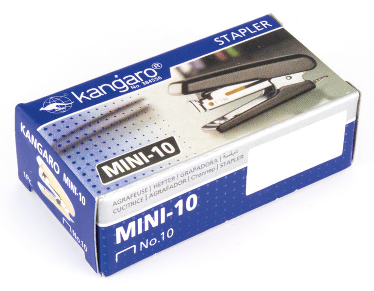 Kangaro k-7305808 hæftemaskine mini-10 rød, max 10 ark, nr. 10 hæfteklammer